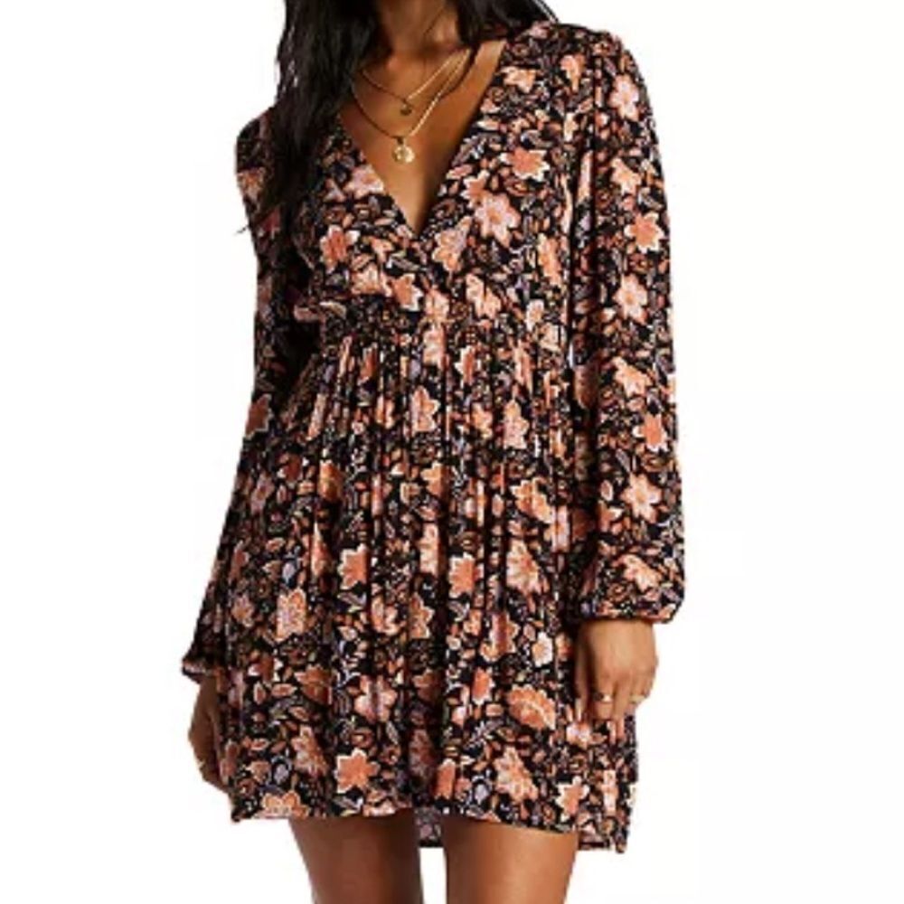 Billabong Sweetest Dream Floral Mini Dress net sz M